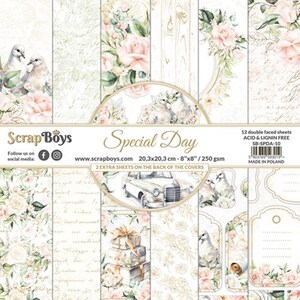 Scrapboys Scrapbook Paper Pad 8x8 Special Day