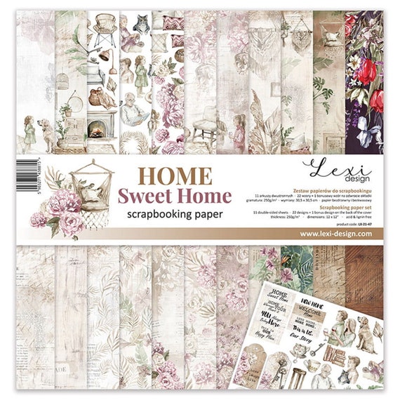 Scrapbook Paper Pad 12x12 Home Sweet Home Etsy