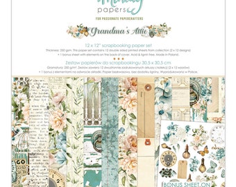 Mintay Scrapbook Paper Pad 12x12  Grandma's Attic