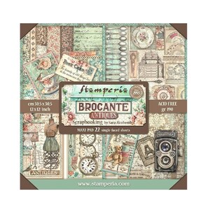 Stamperia Brocante Antiques 12x12 Scrapbook Maxi Paper pad