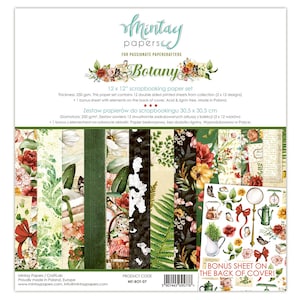 Mintay Scrapbook Paper Pad 12x12 Botany