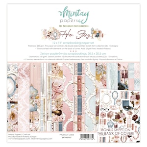 Mintay Scrapbook Paper Pad 12x12 Paper Her Story