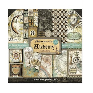 Blocco di carta per scrapbooking Alchemy 12x12 di Stamperia
