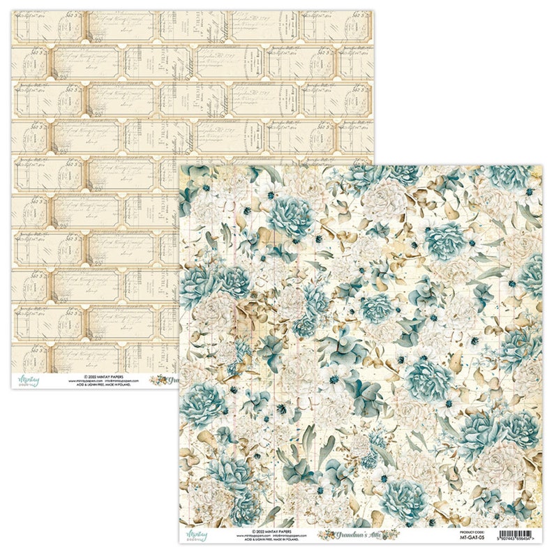 Mintay Scrapbookpapierblok 12x12 Oma's zolder afbeelding 6