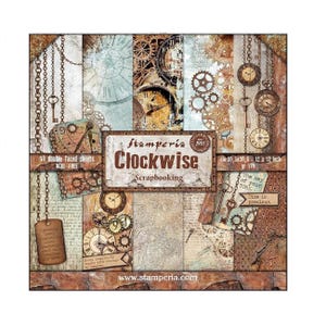 Stamperia Clockwise 12 x 12 Scrabook Paper pad