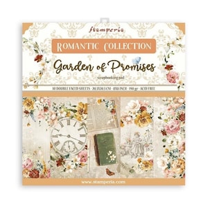 Bloc de papier pour scrapbooking Stamperia Garden of Promises 8x8