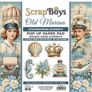 Scrapboys Scrapbook Pop Up Paper Pad 6x6 Old Marina