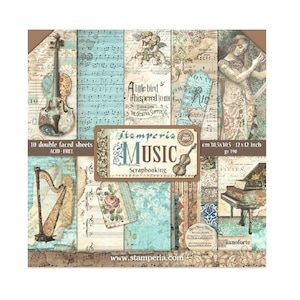 Stamperia Music Scrapbook paper pad 12x12