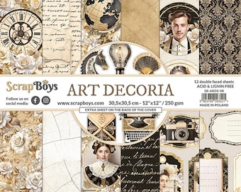 Scrapboys Scrapbook Paper Pad 12x12 Art Decoria