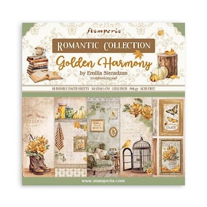 Stamperia Golden Harmony 12x12 Scrapbook paper pad
