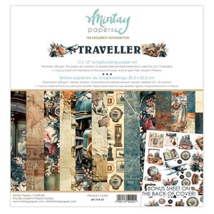 Mintay Scrapbook Paper Pad 12x12  Traveller