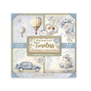 Bloc de papier scrapbooking Stamperia Timeless 8x8 Maxi