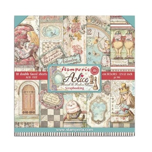 Stamperia  Alice Through the Looking Glass 12x12 Scrapbook Paper pad
