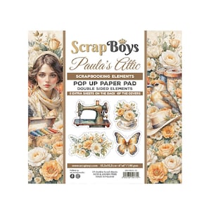 Blocco di carta pop-up Scrapbook Scrapbook 6x6 Paula's Attic
