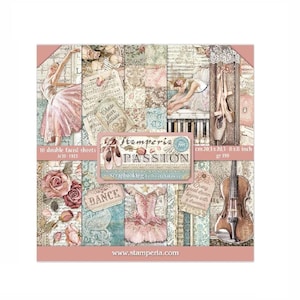 Blok papieru do scrapbookingu Stamperia 8x8 Passion