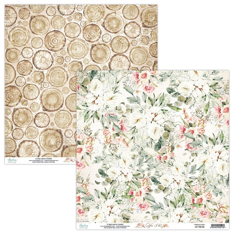 Mintay Scrapbook Paper Pad 12x12 Yes I Do Etsy