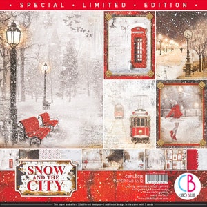 Ciao Bella Snow and the City 12x12 Scrapbook Paper Pad