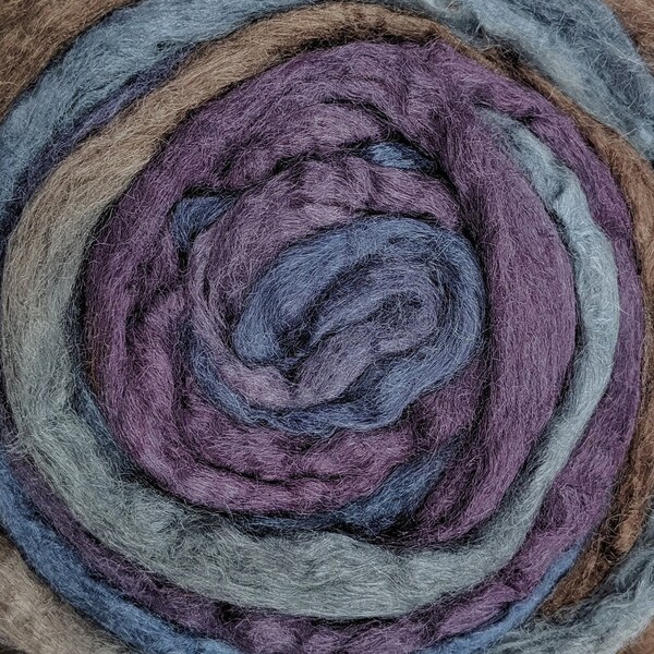 Hand Dyed Pure Tussah Silk Roving- 25g- Pilgrim