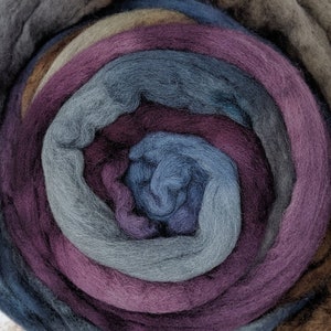 Hand Dyed 19 Micron Merino Wool Roving- 50g- Pilgrim