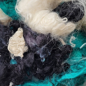 Hand Dyed Silk Waste 30g- Alaska