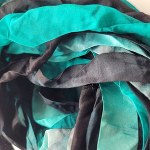 Hand Dyed Silk Habotai Ribbon 27mm- Alaska- per Metre