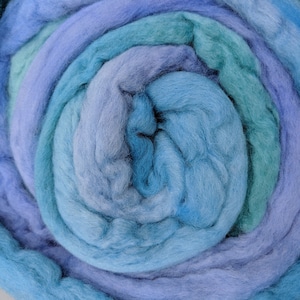 Hand Dyed 19 Micron Merino Wool Roving- 50g- Mermaid