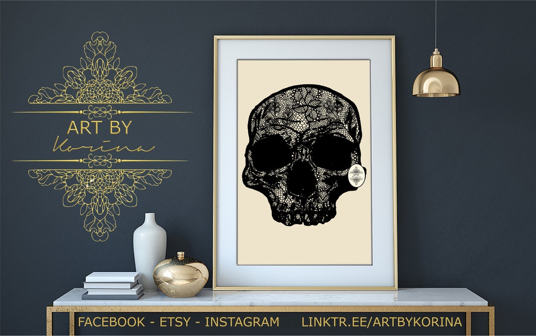 Skull Paper Cutting Templates Halloween Template Skull - Etsy