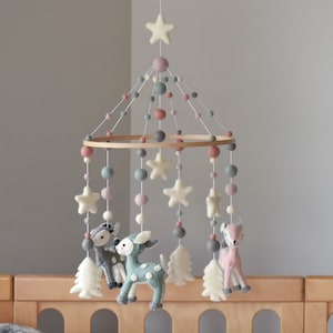 Woodland Baby Mobile Felt Mobile Baby Toy Forest Mobile -  New Zealand