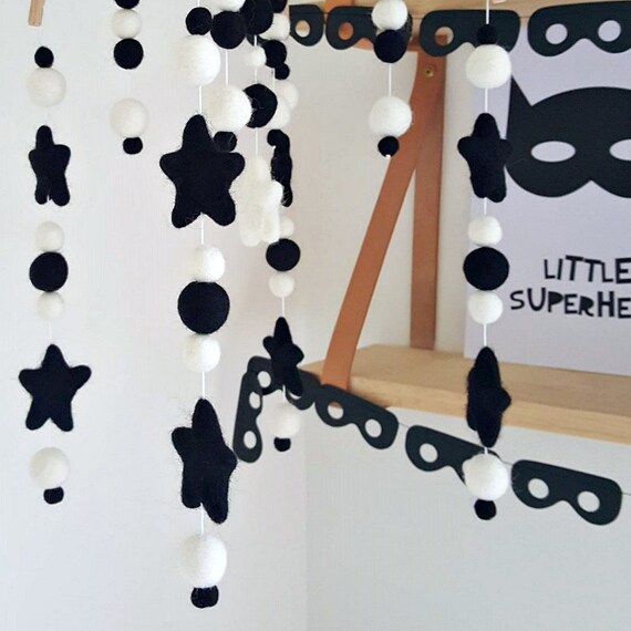 cot mobile black and white