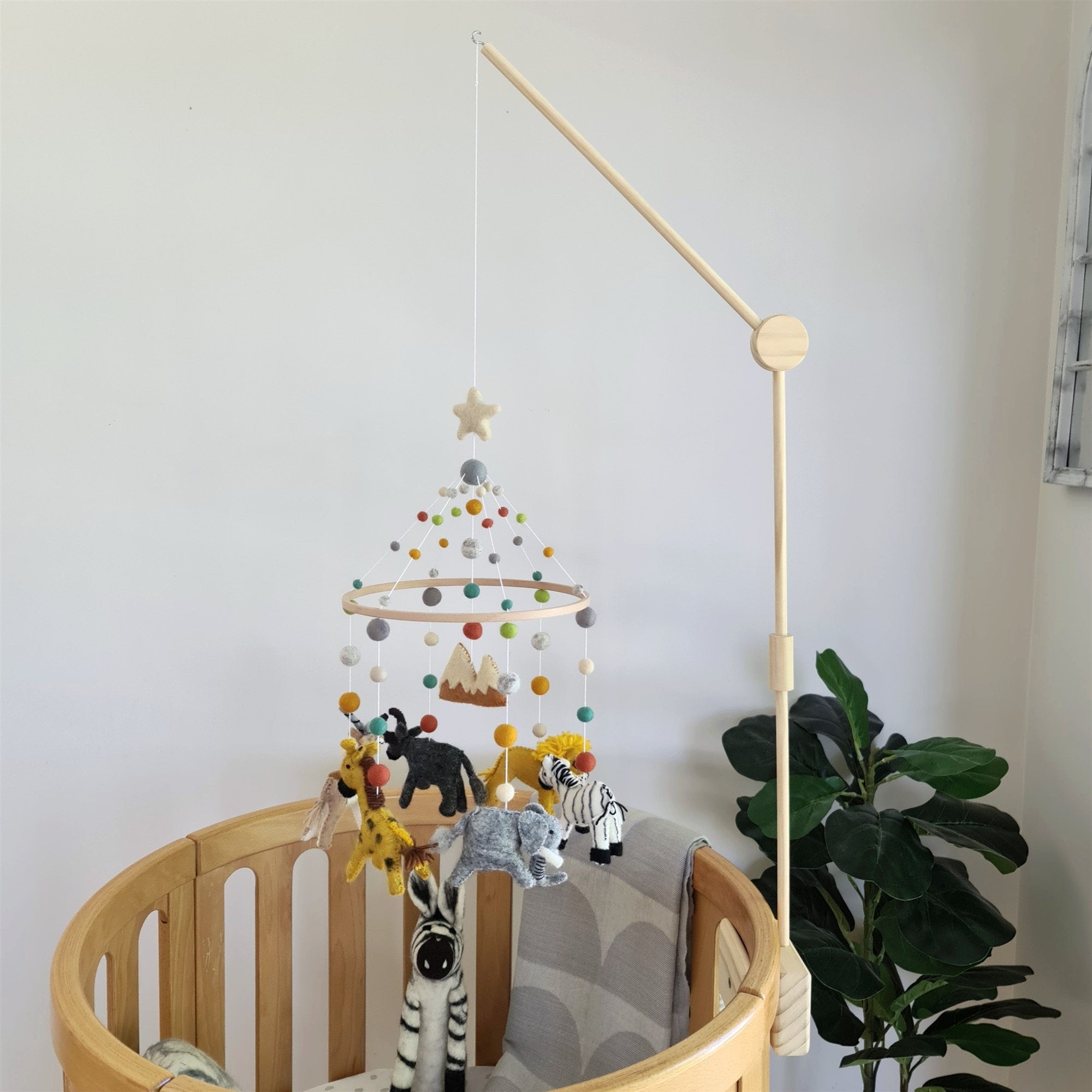 Suspension mobile pour lit de bébé, Support mobile naturel