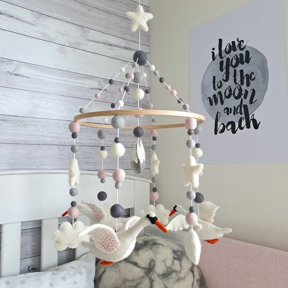 swan princess cot mobile