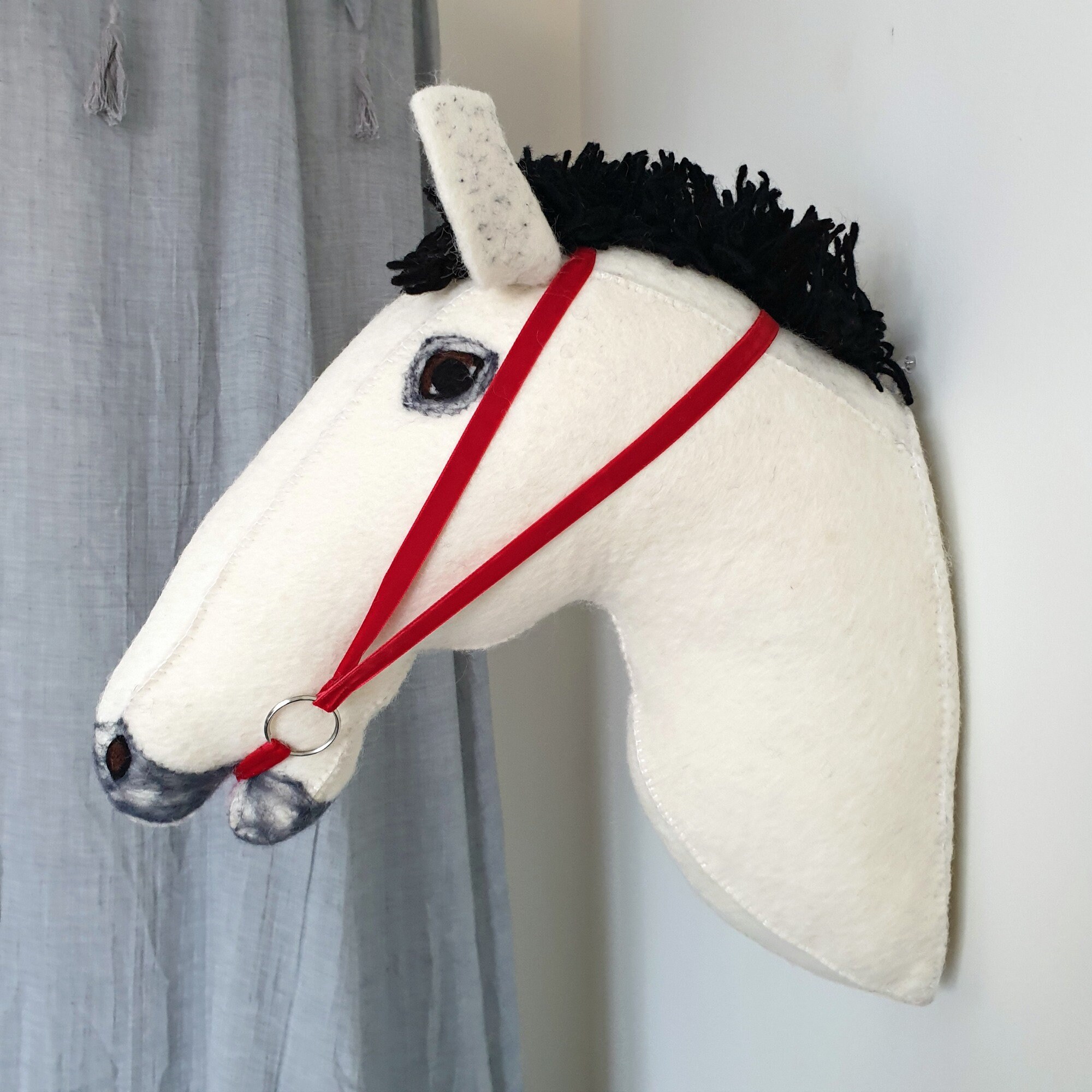 Animal Head Wall Decor Felt Animal Head Horse Wall Decor Etsy