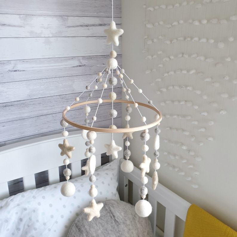 Neutral & Natural Baby Mobile Nursery Mobile Boy Cot Mobile Etsy Canada