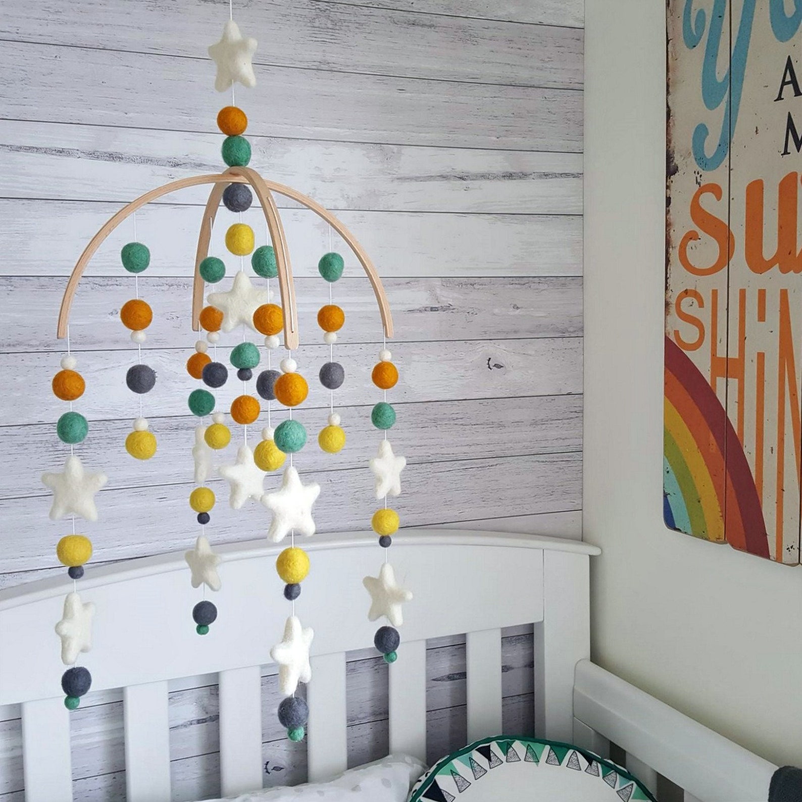 Baby Mobile Cot Mobile Nursery Mobile Crib Mobile Felt Etsy