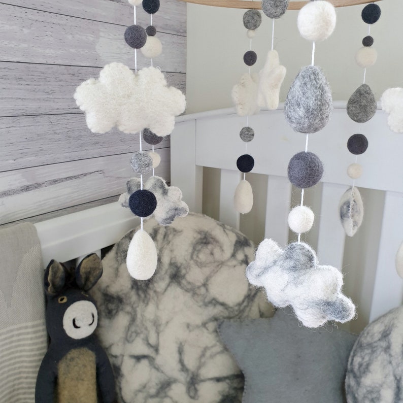 Baby Mobile Cloud Nursery Mobile Cloud Cot Mobile Crib Etsy