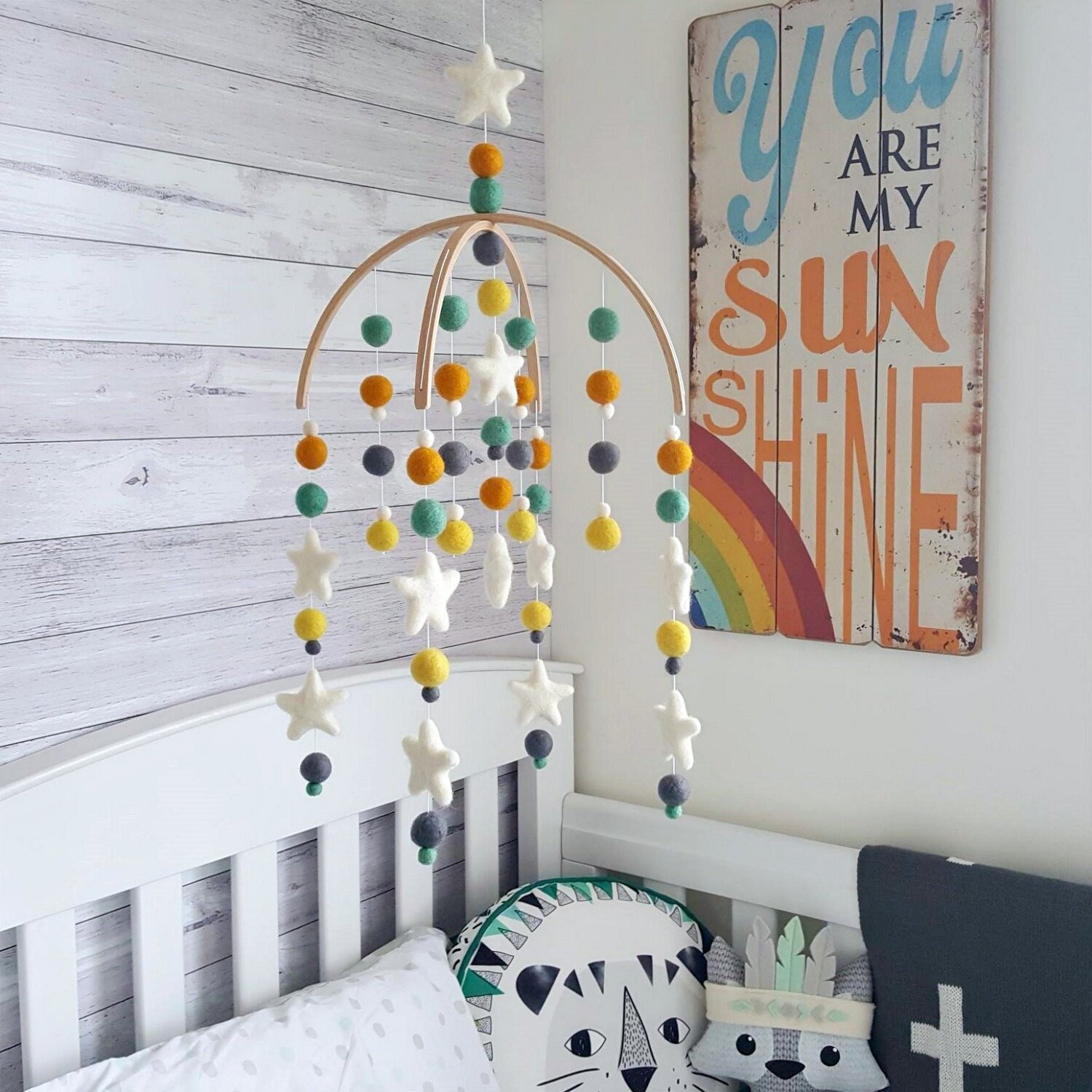 Baby Mobile Cot Mobile Nursery Mobile Crib Mobile Felt Etsy