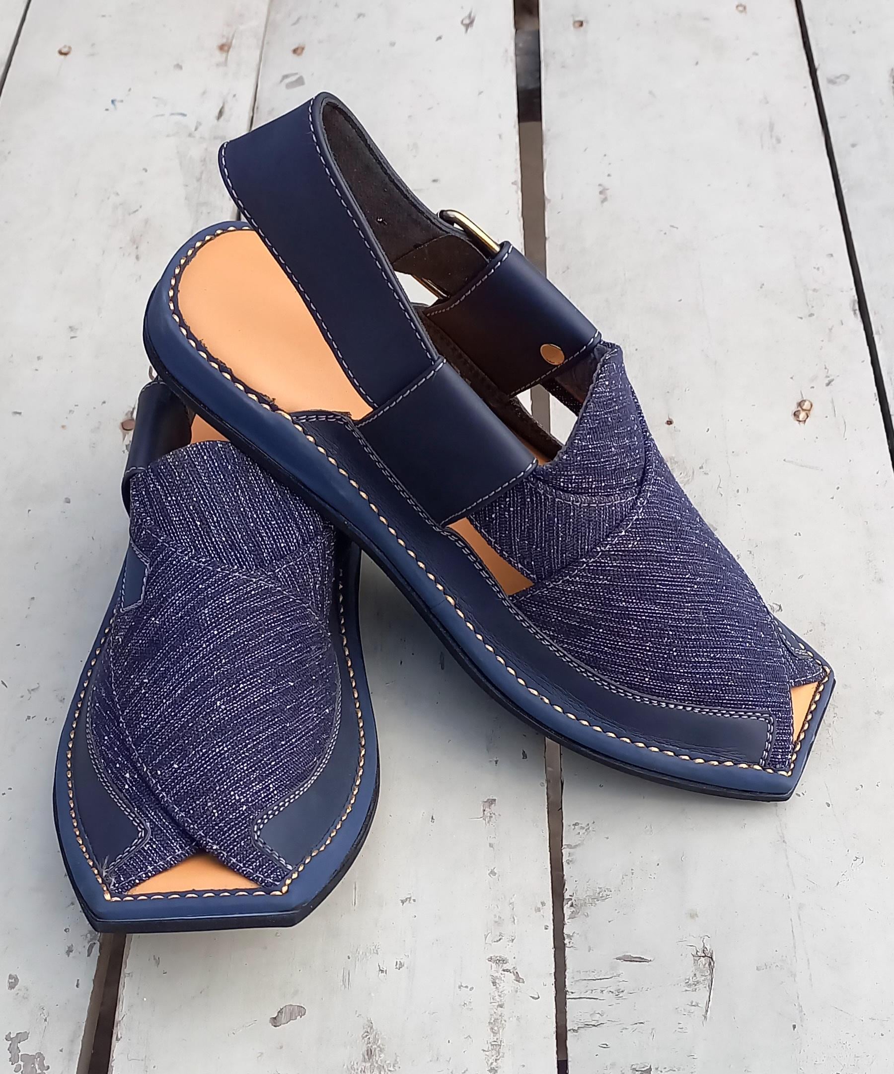 Handcrafted Quality Jeans Cloth Kaptan/zalmi Chappal With Style