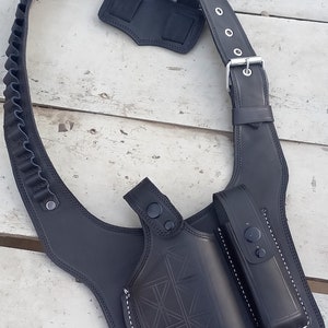 Ocultabilidade e praticidade armação universal de 9 mm e similares Coldre de ombro em couro elegante e de qualidade