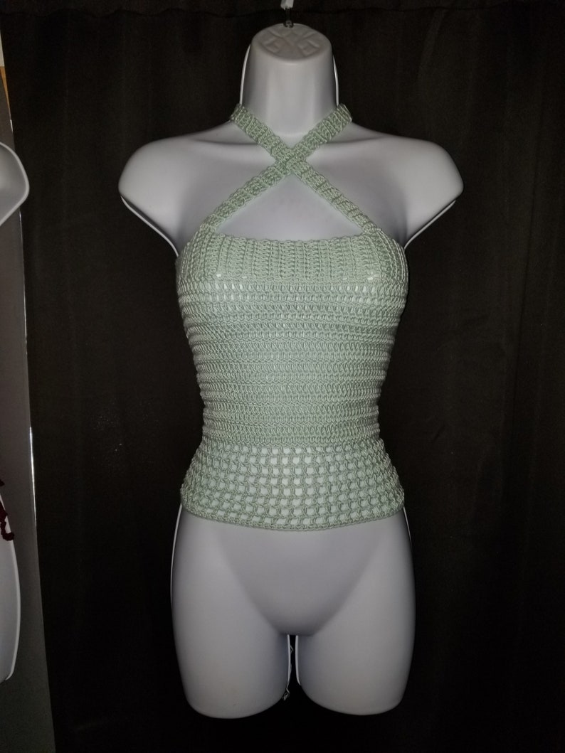 Crochet Pattern Crochet Criss Cross Halter Top pattern Etsy