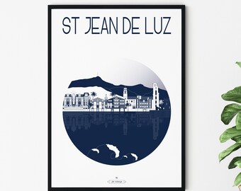 Affiche Voyage Saint Jean de Luz, La Ville