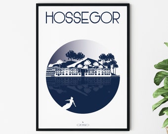 Póster de viaje Hossegor, la ciudad
