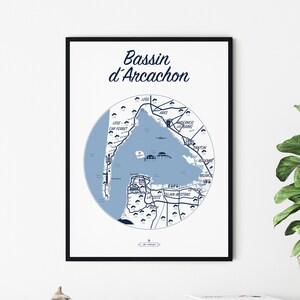 Affiche Voyage Bassin d'Arcachon, Le Plan
