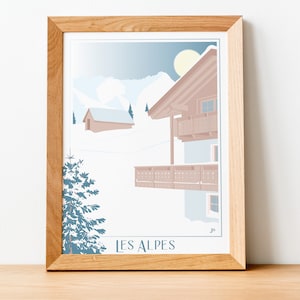 Travel Poster The Alps, The Chalet