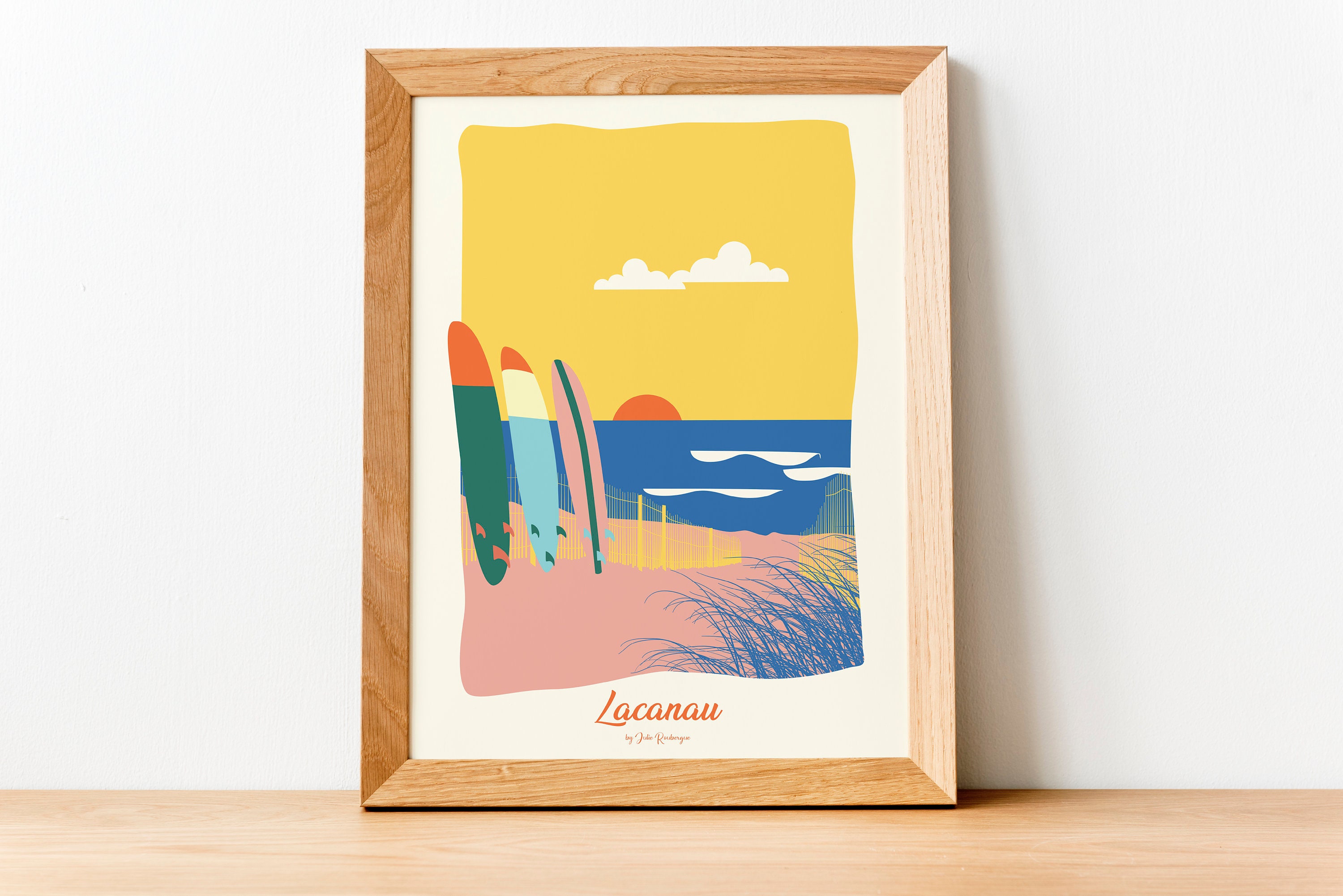 Affiche Murale et Décorative Lacanau, Sunset