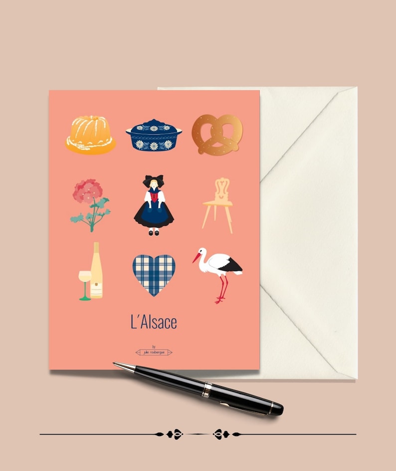 Travel Poster Alsace, the Icons - Etsy