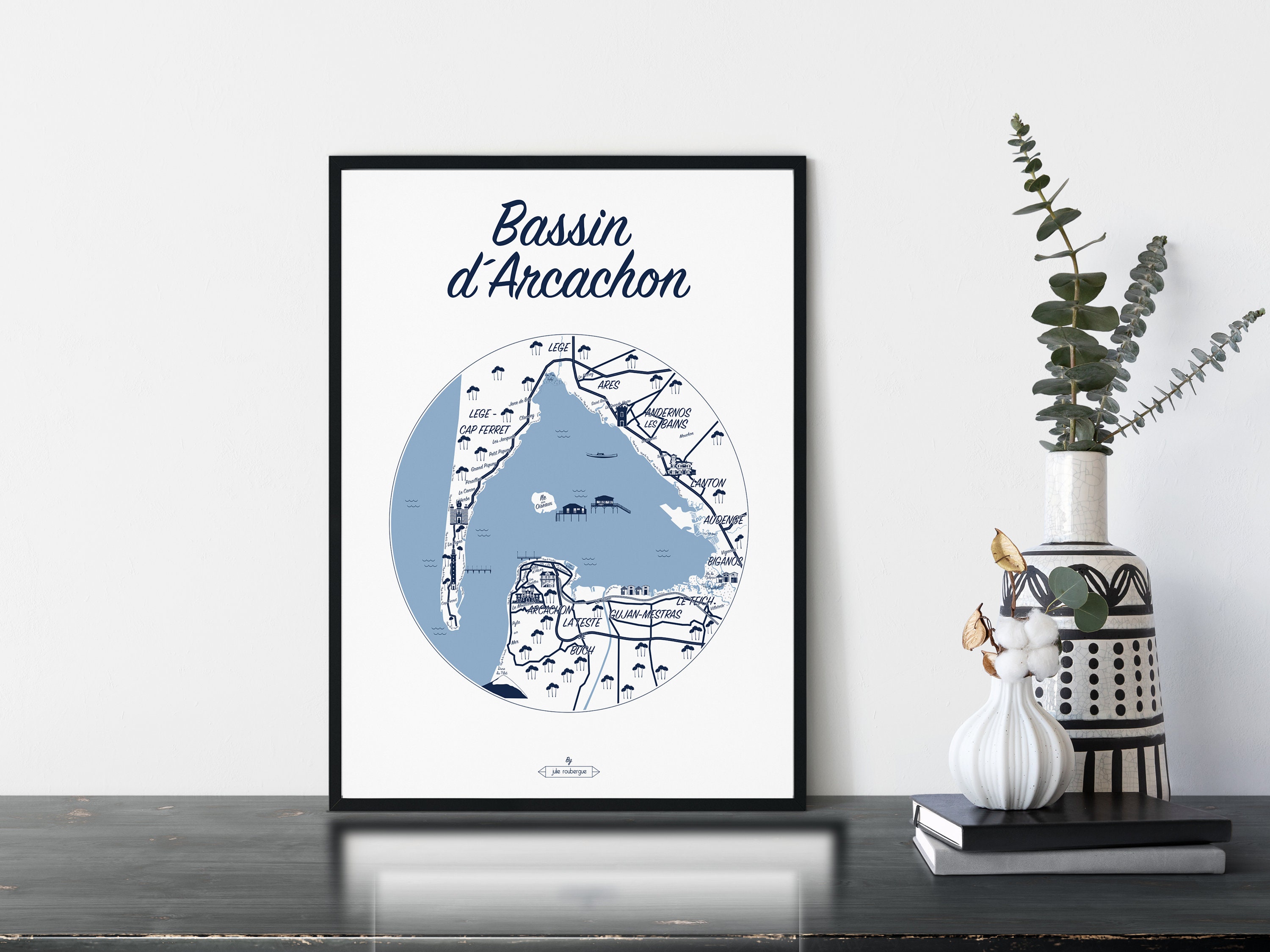 Affiche Murale et Décorative Arcachon Le Plan