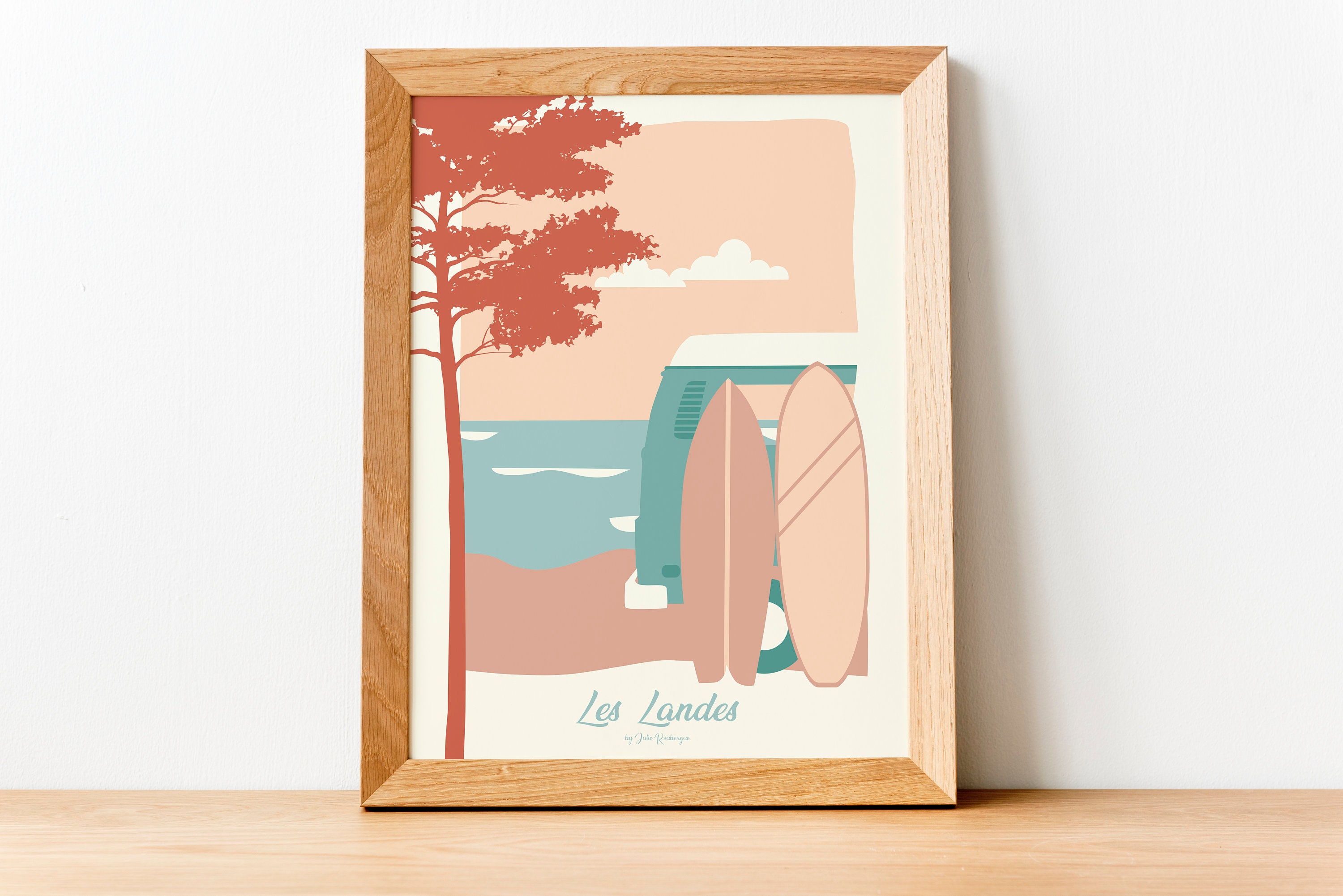 Affiche Murale et Décorative Les Landes, Surf Winter