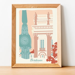Poster di viaggio Bordeaux, Place de la Comédie
