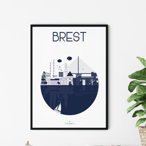 Cartaz de viagem de Brest, a cidade
