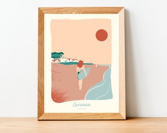 Lacanau-Reiseplakat, Meer